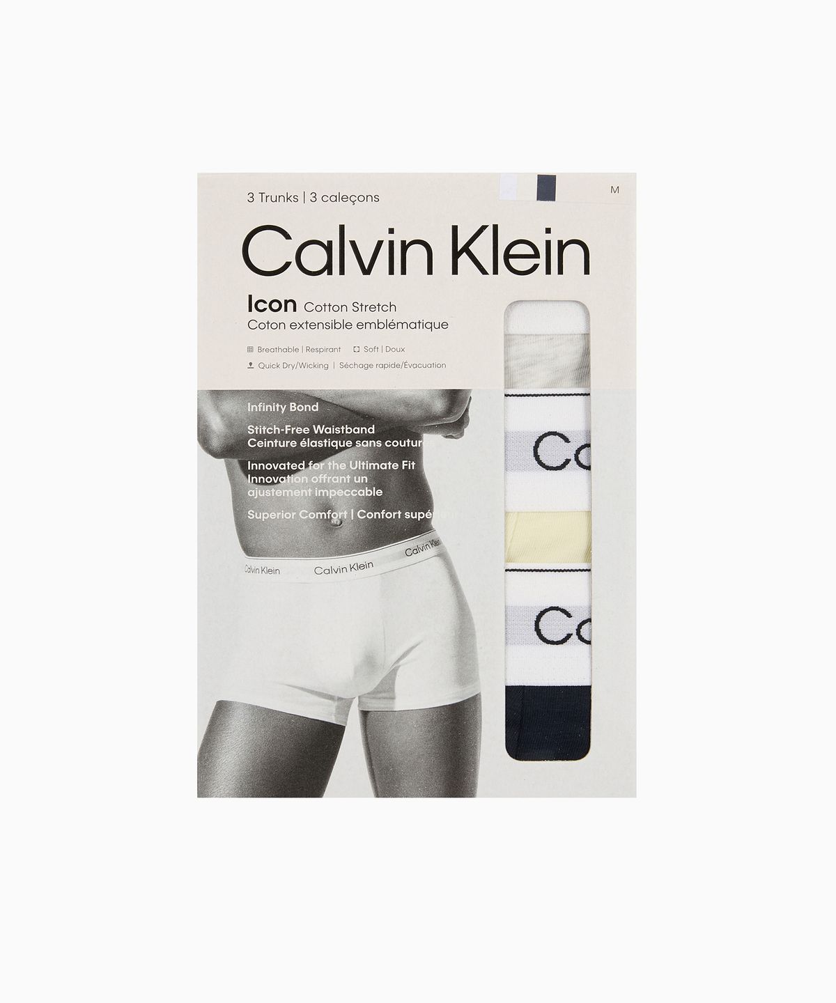 캘빈클라인 언더웨어(CALVIN KLEIN UNDERWEAR) 남성 아이콘 코튼 스트레치 3PK 트렁크_NB4392TC8