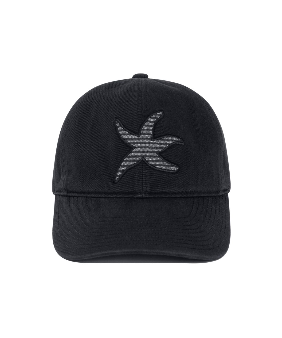 더콜디스트모먼트(THE COLDEST MOMENT) TCM stripe logo patch cap (black)