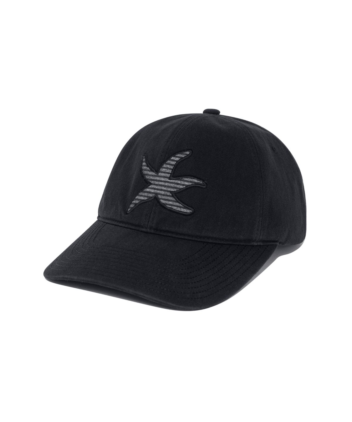 더콜디스트모먼트(THE COLDEST MOMENT) TCM stripe logo patch cap (black)