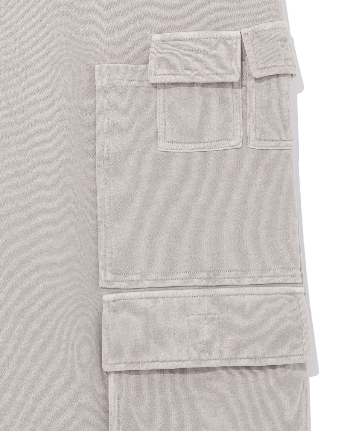 더콜디스트모먼트(THE COLDEST MOMENT) TCM pigment multi cargo sweat pants (light grey)