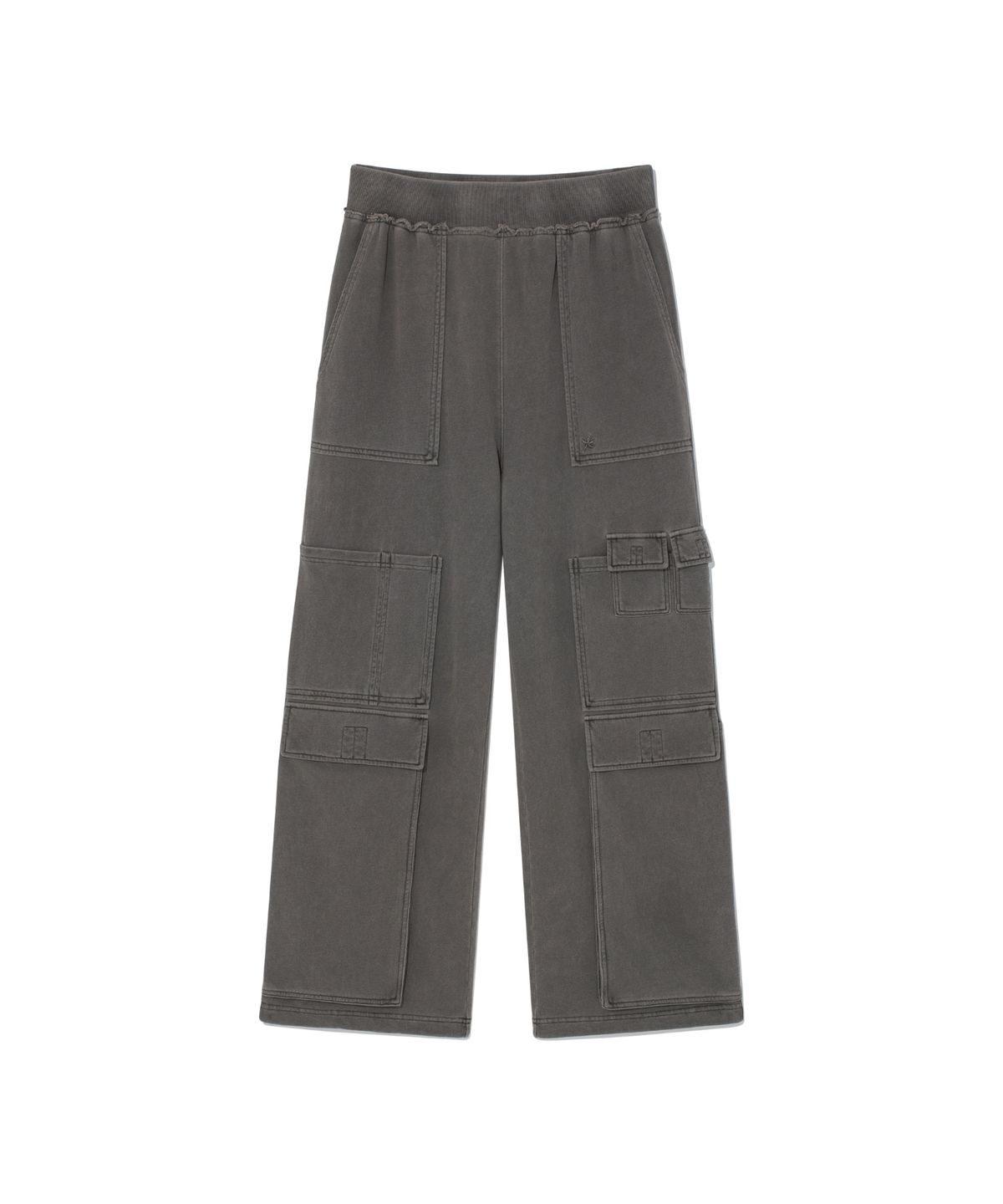 더콜디스트모먼트(THE COLDEST MOMENT) TCM pigment multi cargo sweat pants (charcoal)