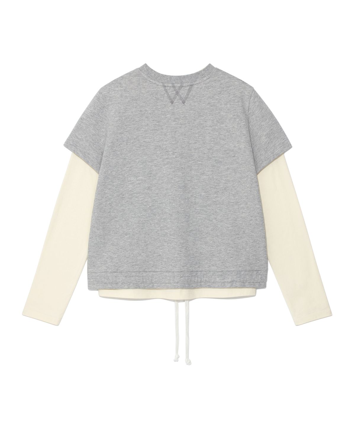 더콜디스트모먼트(THE COLDEST MOMENT) (w) TCM crack string layered long sleeve (grey)