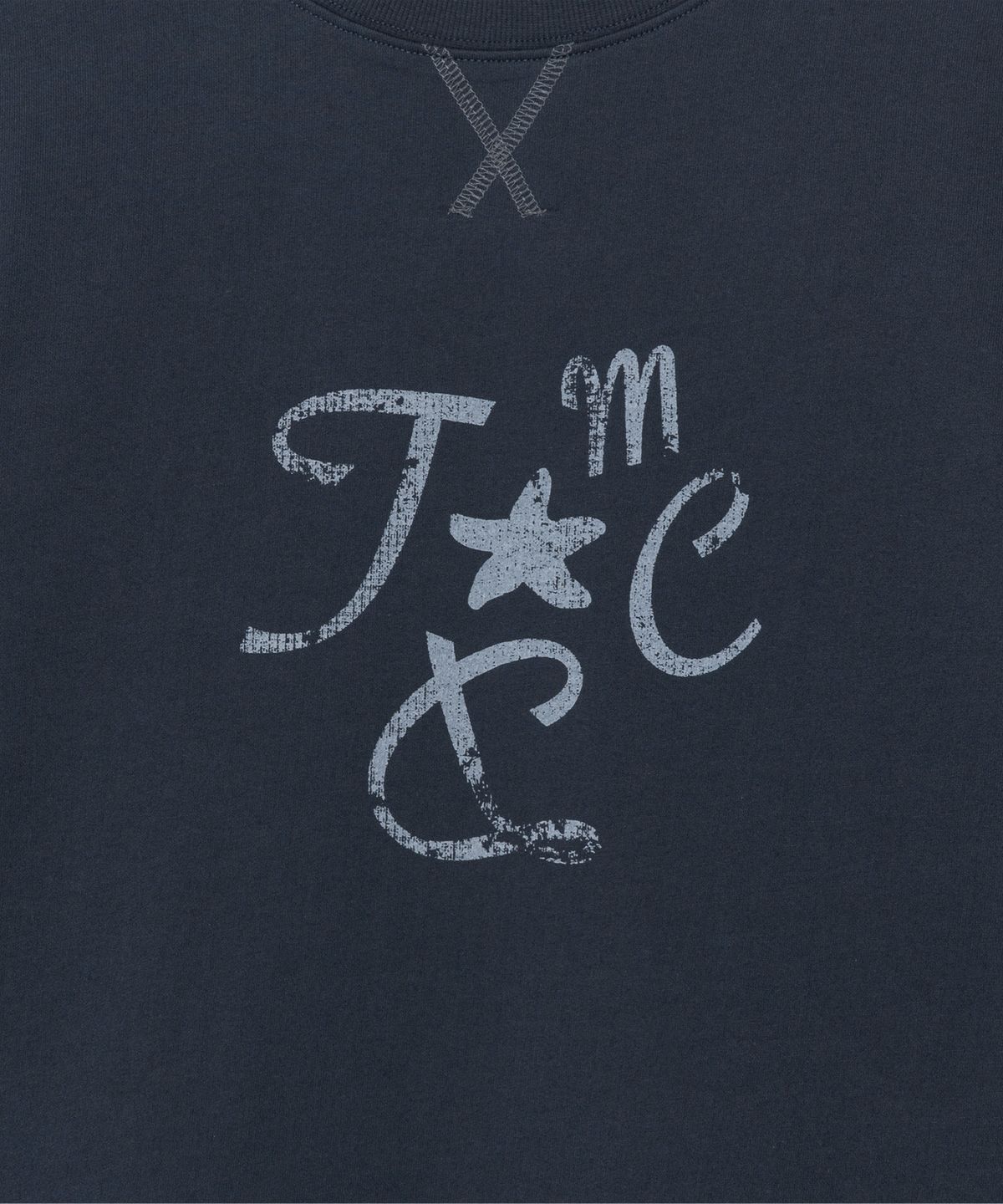 더콜디스트모먼트(THE COLDEST MOMENT) (w) TCM crack string layered long sleeve (navy)