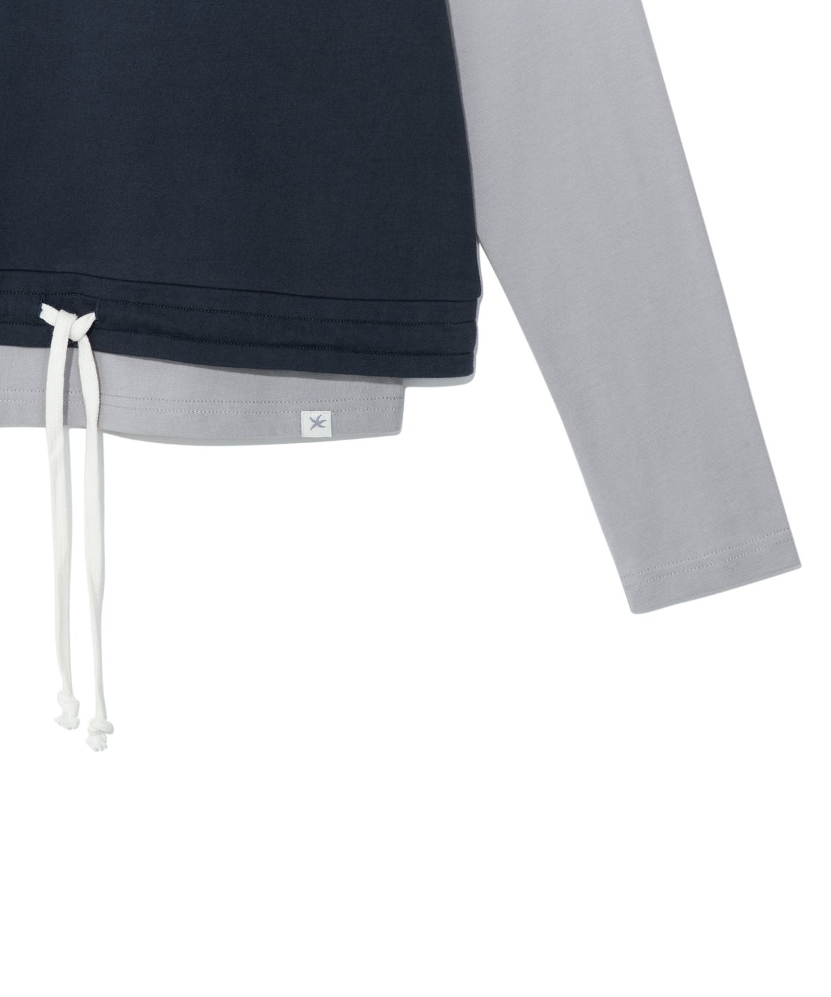 더콜디스트모먼트(THE COLDEST MOMENT) (w) TCM crack string layered long sleeve (navy)