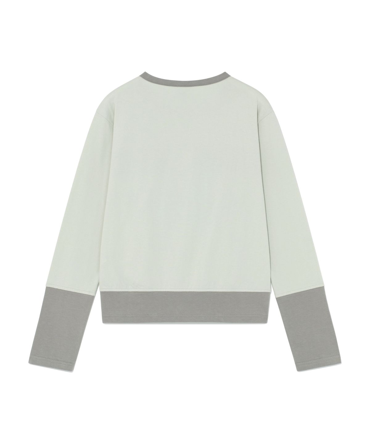 더콜디스트모먼트(THE COLDEST MOMENT) (w) TCM color block line long sleeve (pistachio)