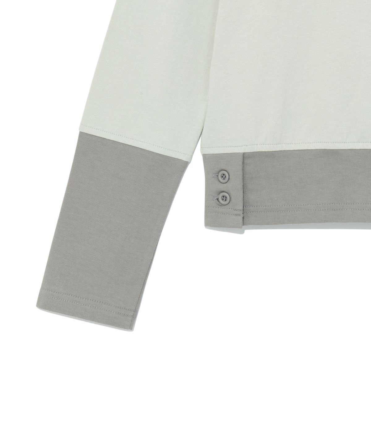 더콜디스트모먼트(THE COLDEST MOMENT) (w) TCM color block line long sleeve (pistachio)