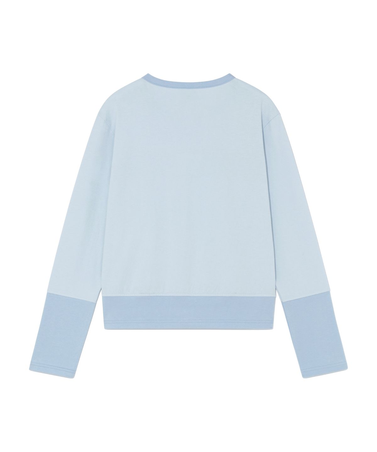 더콜디스트모먼트(THE COLDEST MOMENT) (w) TCM color block line long sleeve (sky blue)