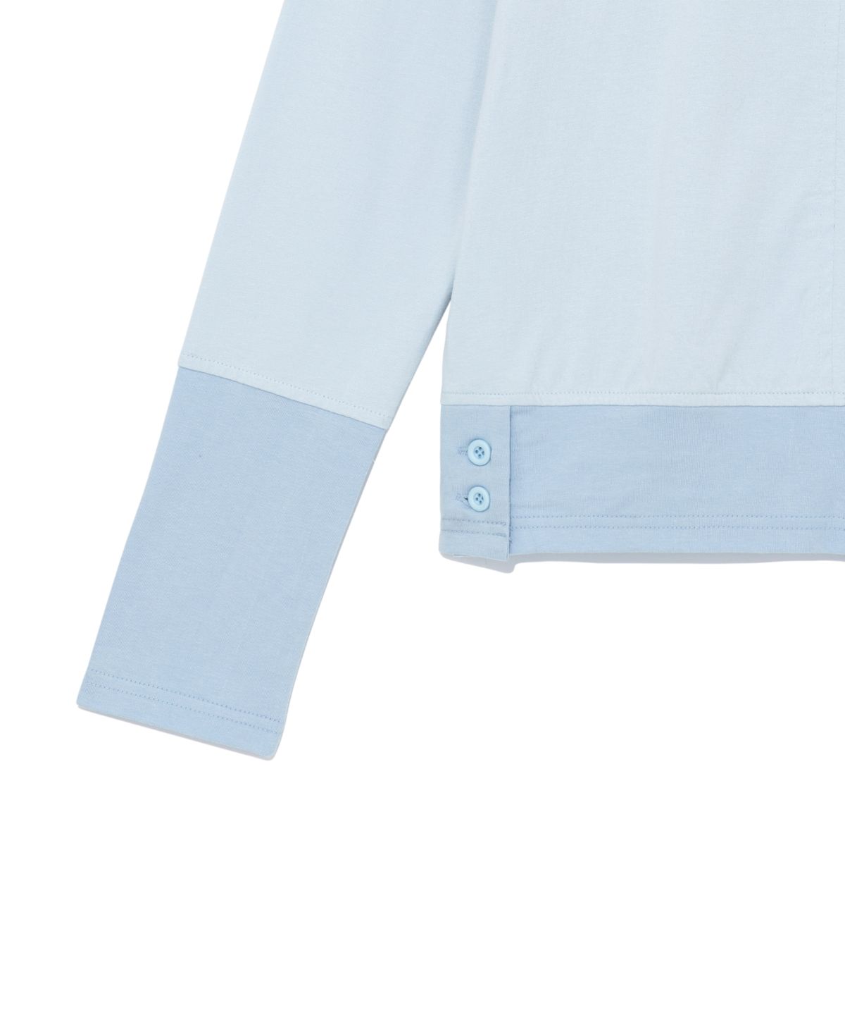 더콜디스트모먼트(THE COLDEST MOMENT) (w) TCM color block line long sleeve (sky blue)