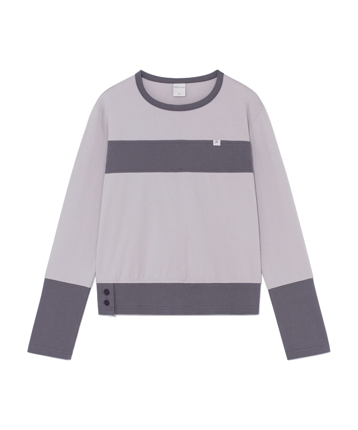 더콜디스트모먼트(THE COLDEST MOMENT) (w) TCM color block line long sleeve (purple)
