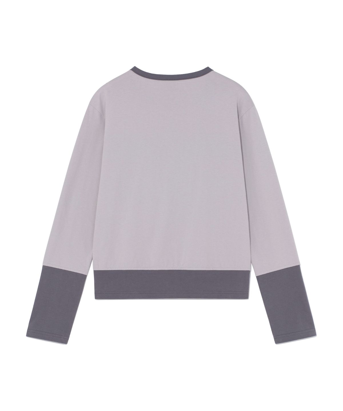 더콜디스트모먼트(THE COLDEST MOMENT) (w) TCM color block line long sleeve (purple)