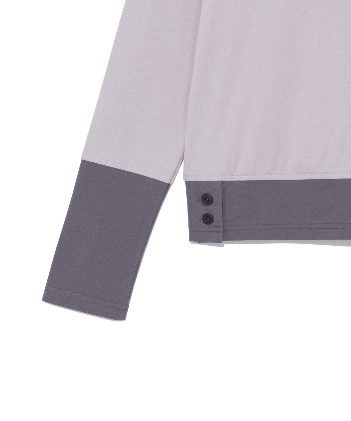 더콜디스트모먼트(THE COLDEST MOMENT) (w) TCM color block line long sleeve (purple)