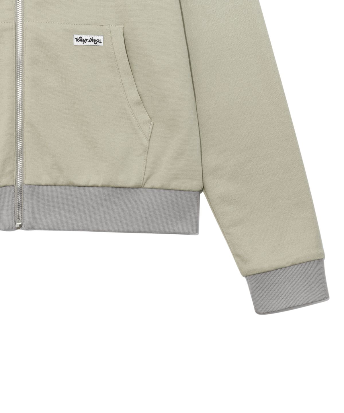 더콜디스트모먼트(THE COLDEST MOMENT) TCM reversible stripe hooded zip-up (beige)