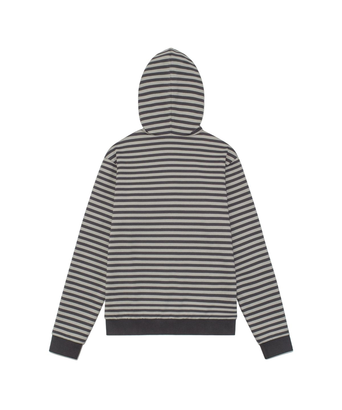 더콜디스트모먼트(THE COLDEST MOMENT) TCM reversible stripe hooded zip-up (charcoal)