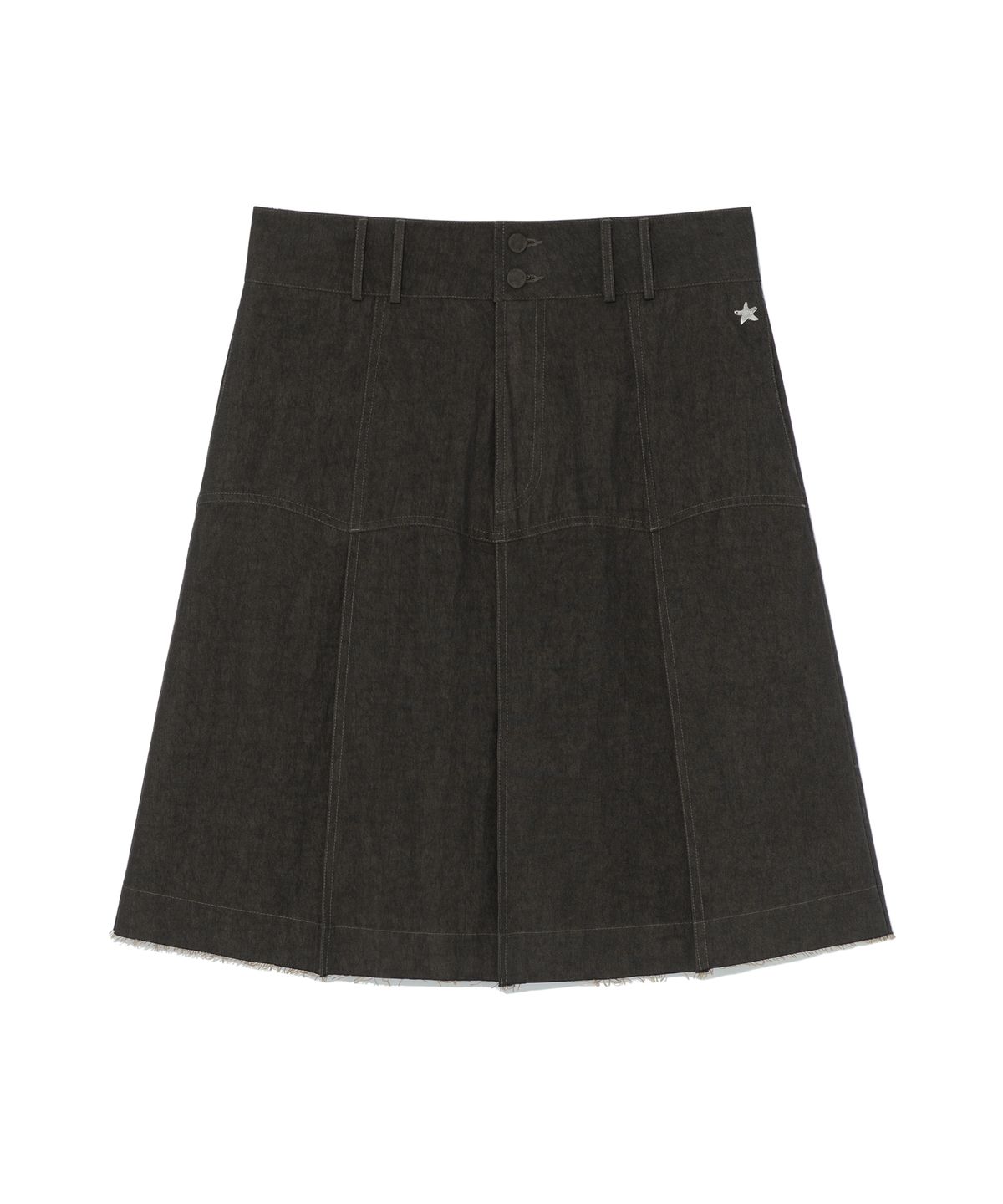 더콜디스트모먼트(THECOLDESTMOMENT) (w) TCM vintage denim pleated skirt (vintage brown)