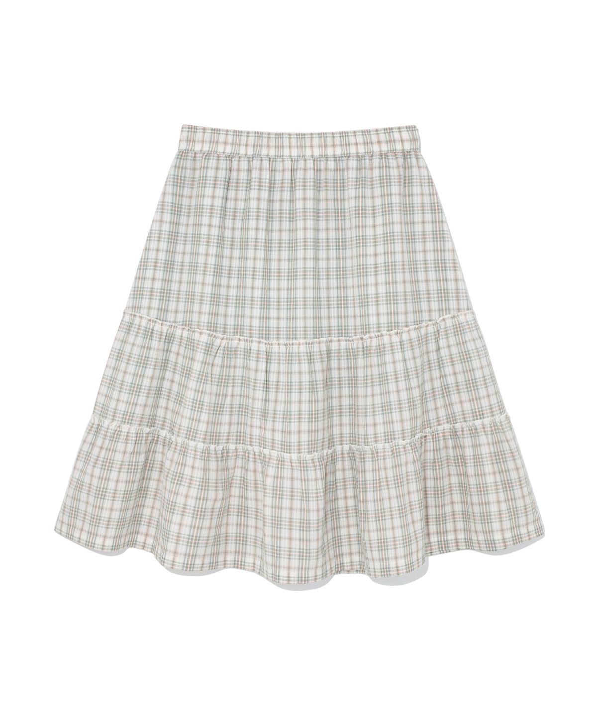 더콜디스트모먼트(THE COLDEST MOMENT) (w) TCM frill pocket check skirt (green)