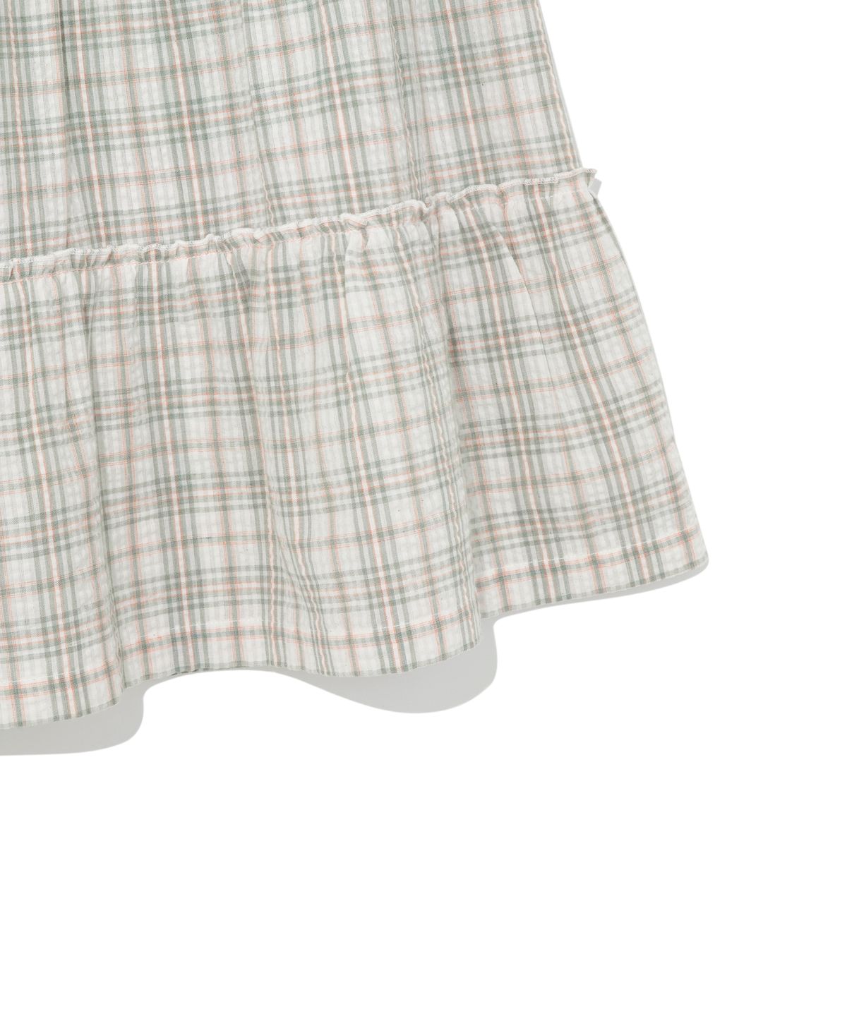 더콜디스트모먼트(THE COLDEST MOMENT) (w) TCM frill pocket check skirt (green)