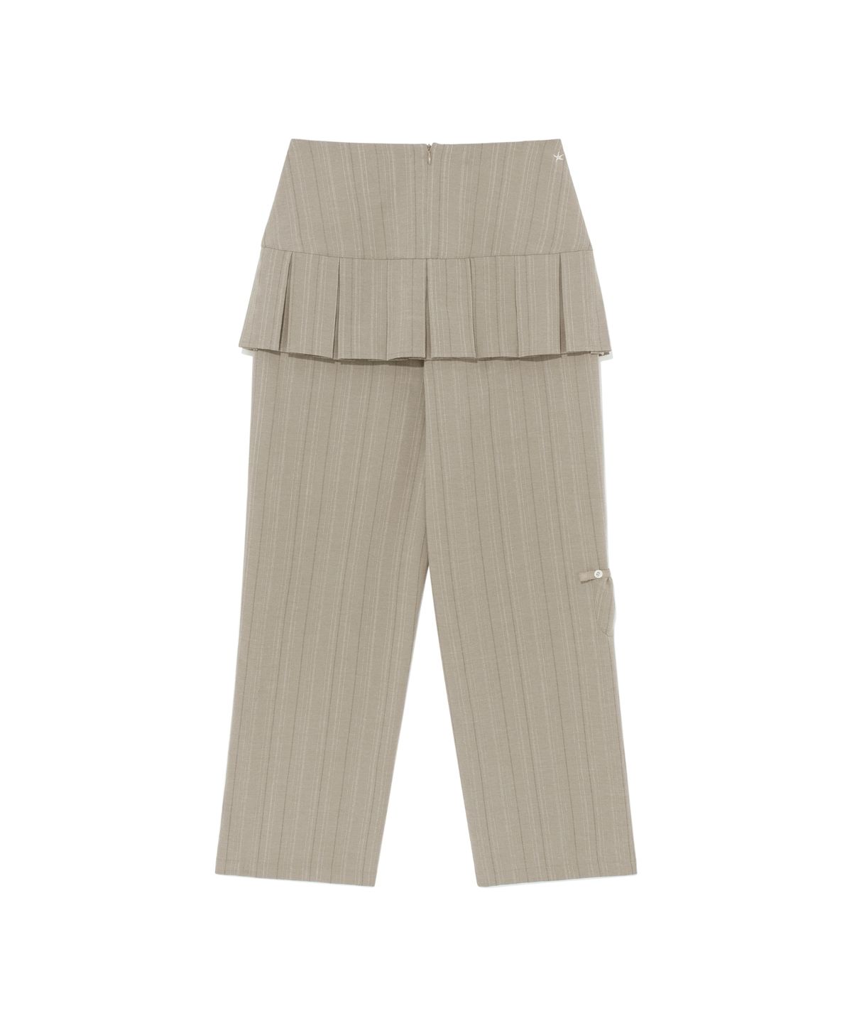더콜디스트모먼트(THE COLDEST MOMENT) (w) TCM skirt layered button pants (beige)