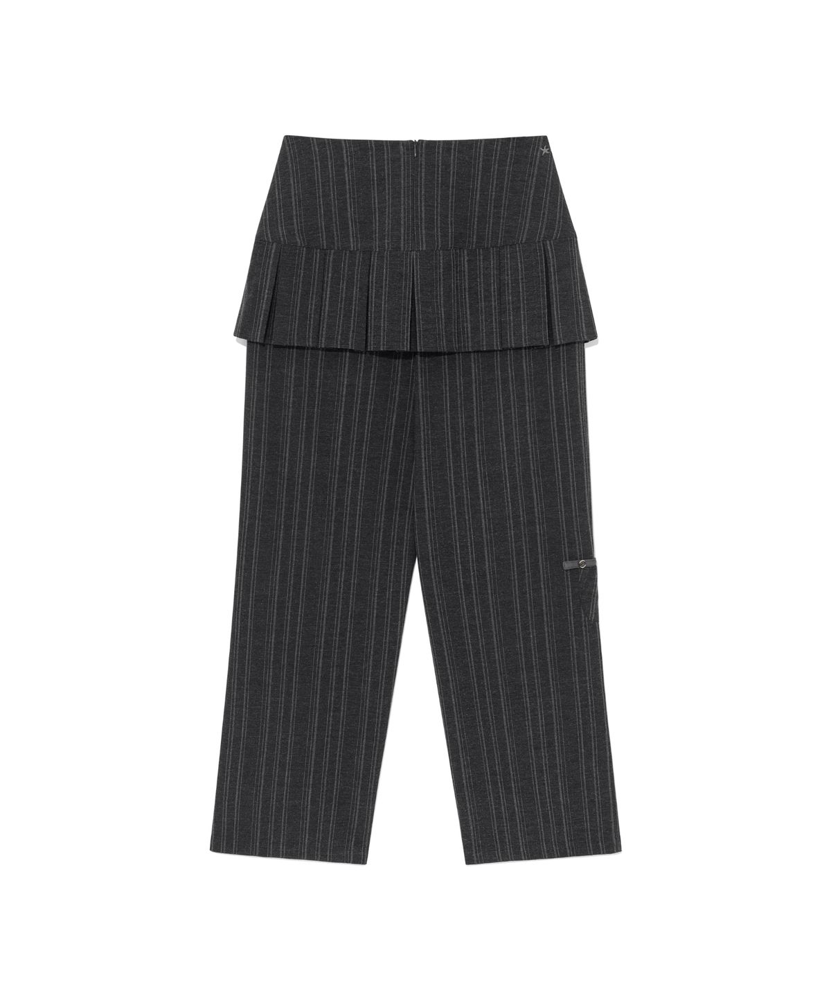 더콜디스트모먼트(THE COLDEST MOMENT) (w) TCM skirt layered button pants (charcoal)