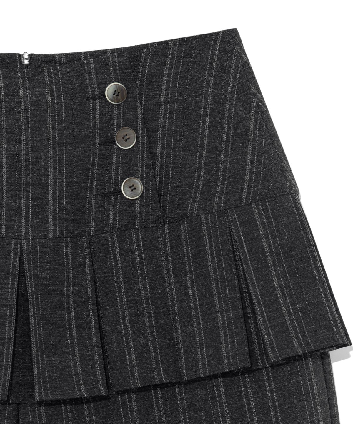 더콜디스트모먼트(THE COLDEST MOMENT) (w) TCM skirt layered button pants (charcoal)