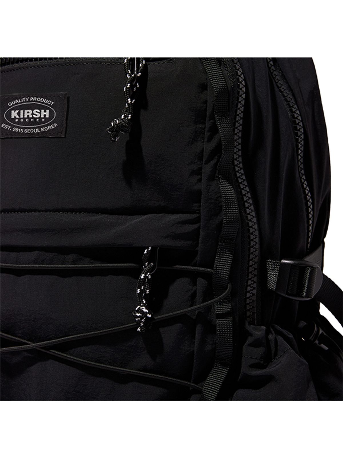 키르시(KIRSH) 키르시 포켓 스트링 백팩 & 패커블 키링 [블랙]