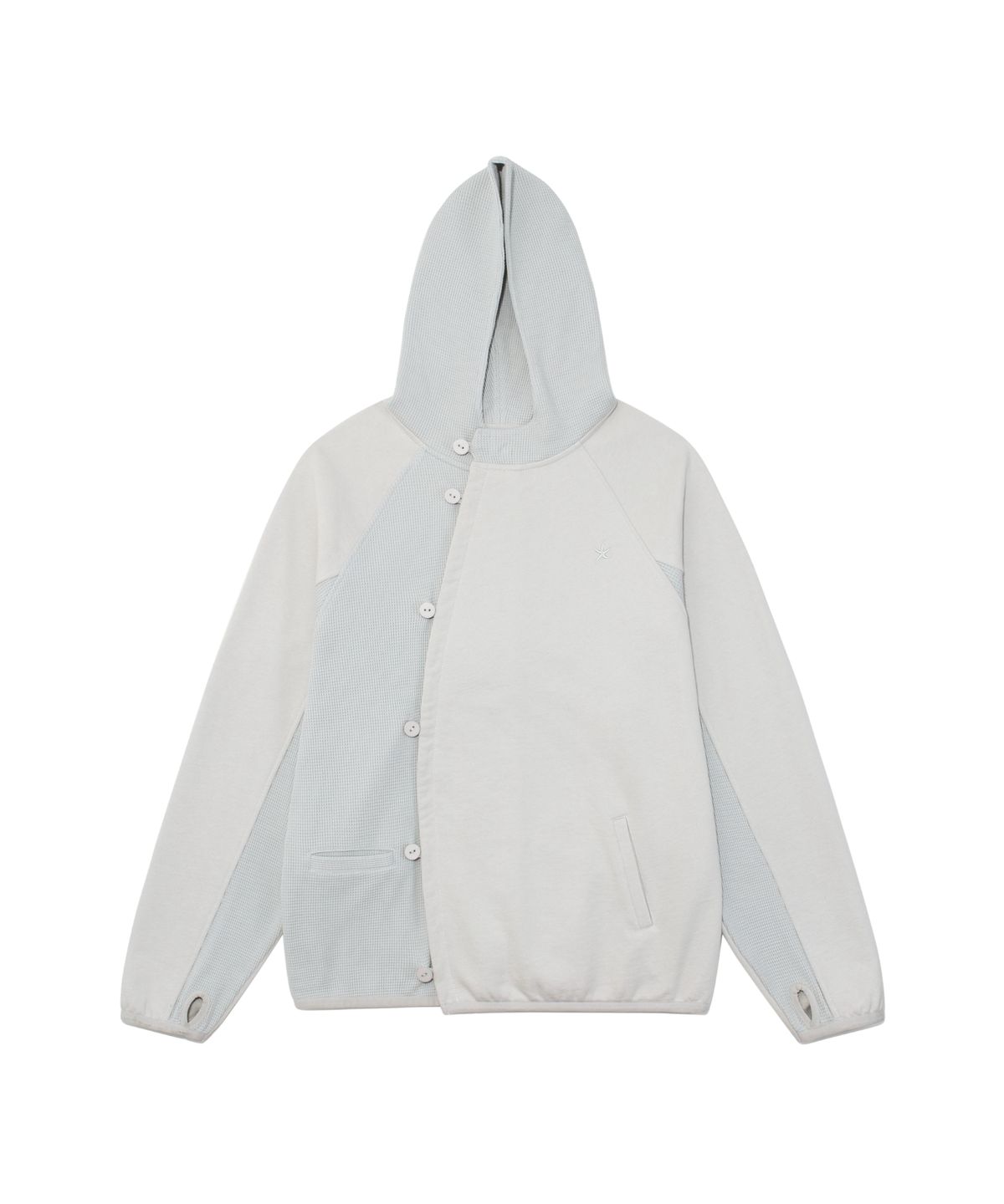 더콜디스트모먼트(THE COLDEST MOMENT) TCM curved button waffle jacket (sky blue)