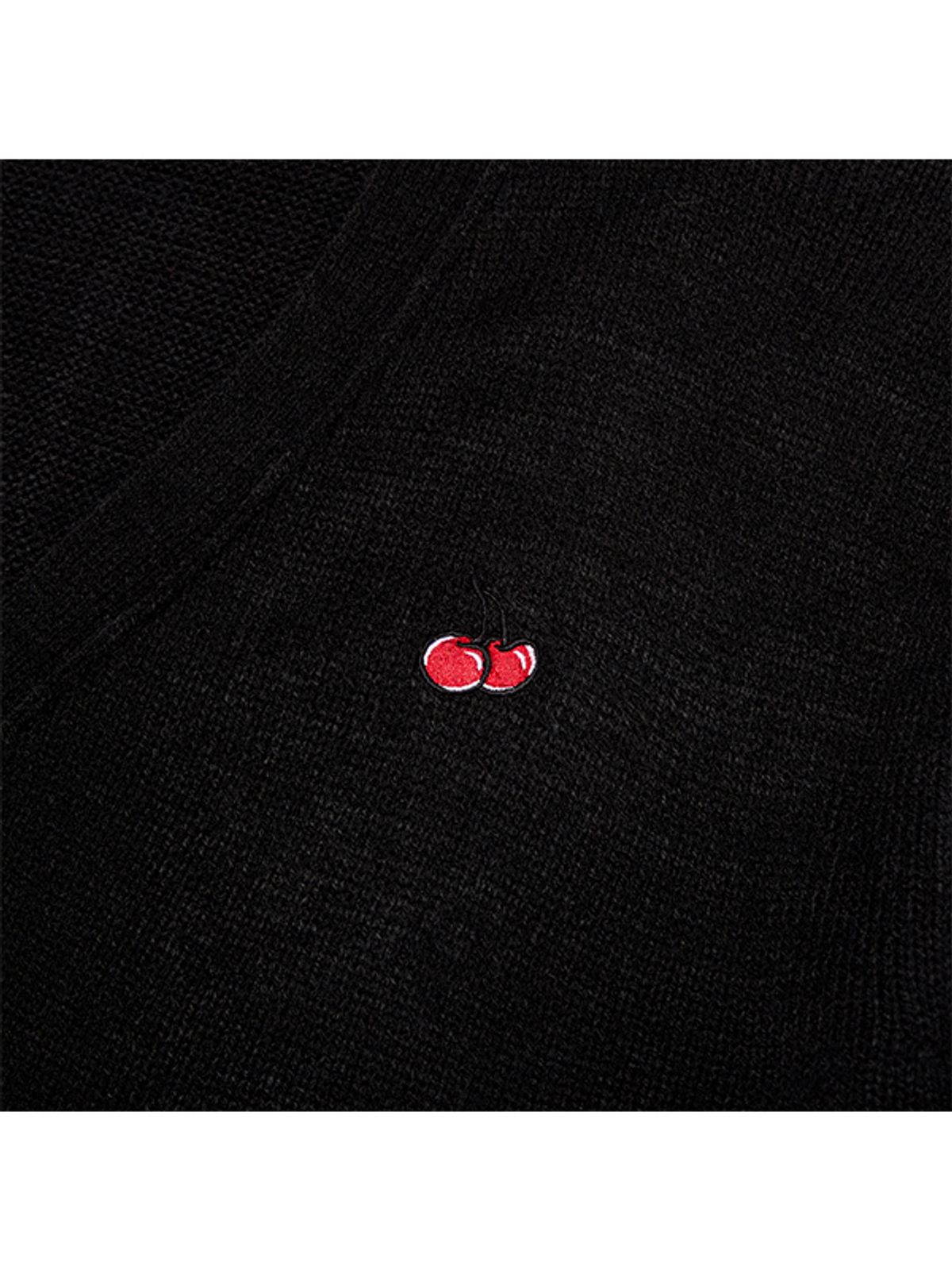 키르시(KIRSH) 스몰 체리 베이직 가디건 [블랙]