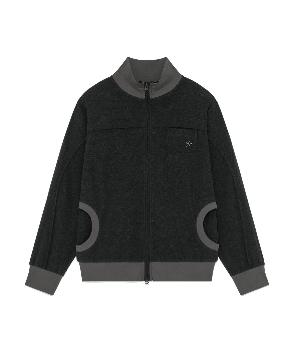 더콜디스트모먼트(THE COLDEST MOMENT) TCM cozy line jersey zip-up (black)