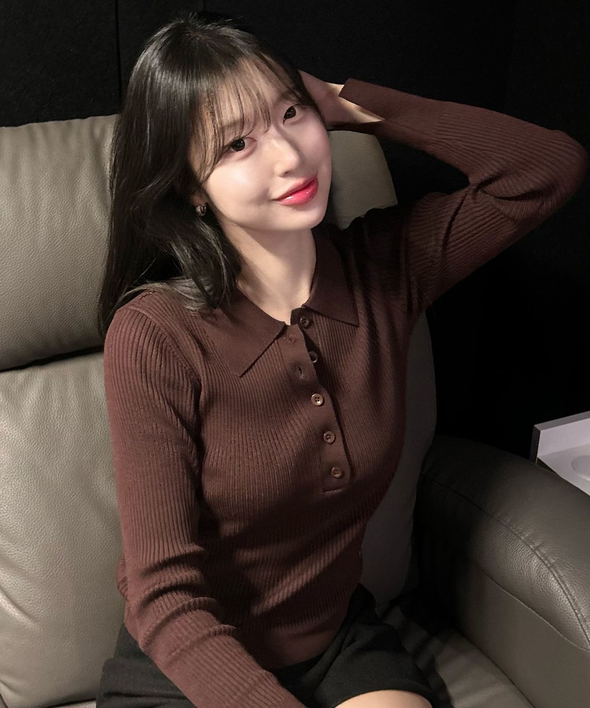 마인드브릿지 우먼(MIND BRIDGE WOMEN) [ON][W]슬림핏 골지 카라 니트 - 4color