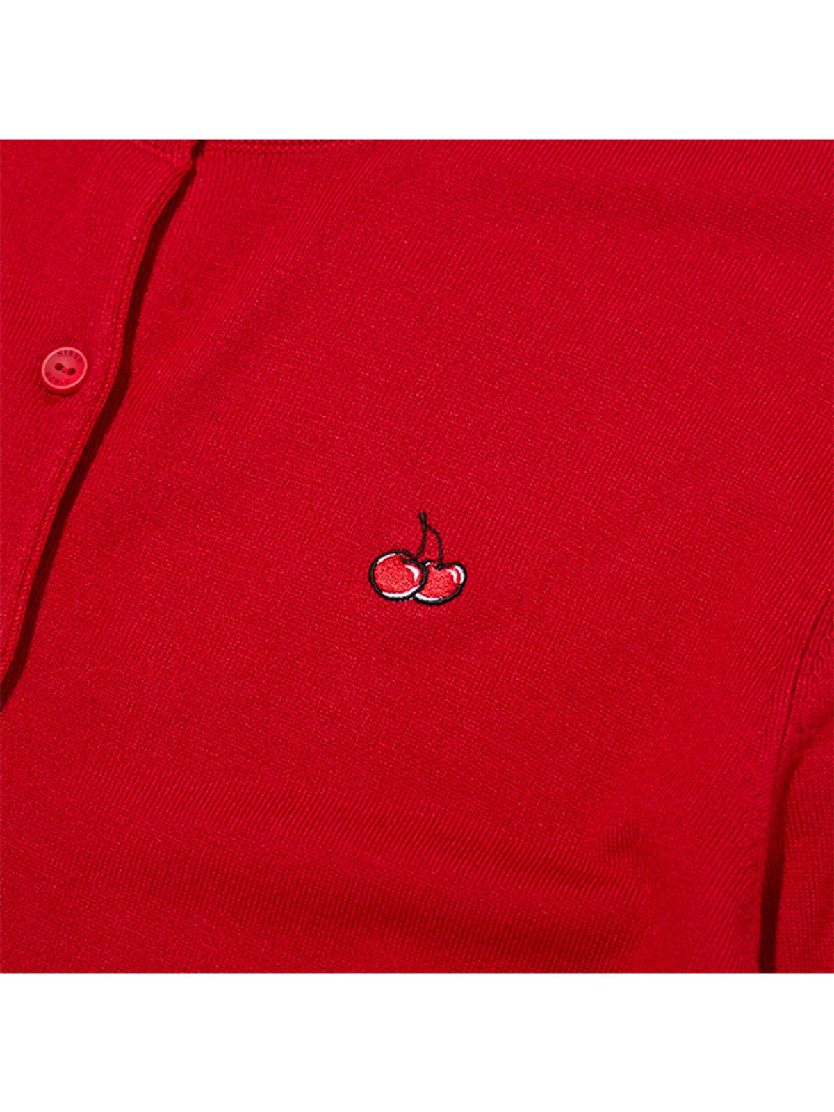 키르시(KIRSH) 스몰 체리 스탠다드핏 가디건 [레드]