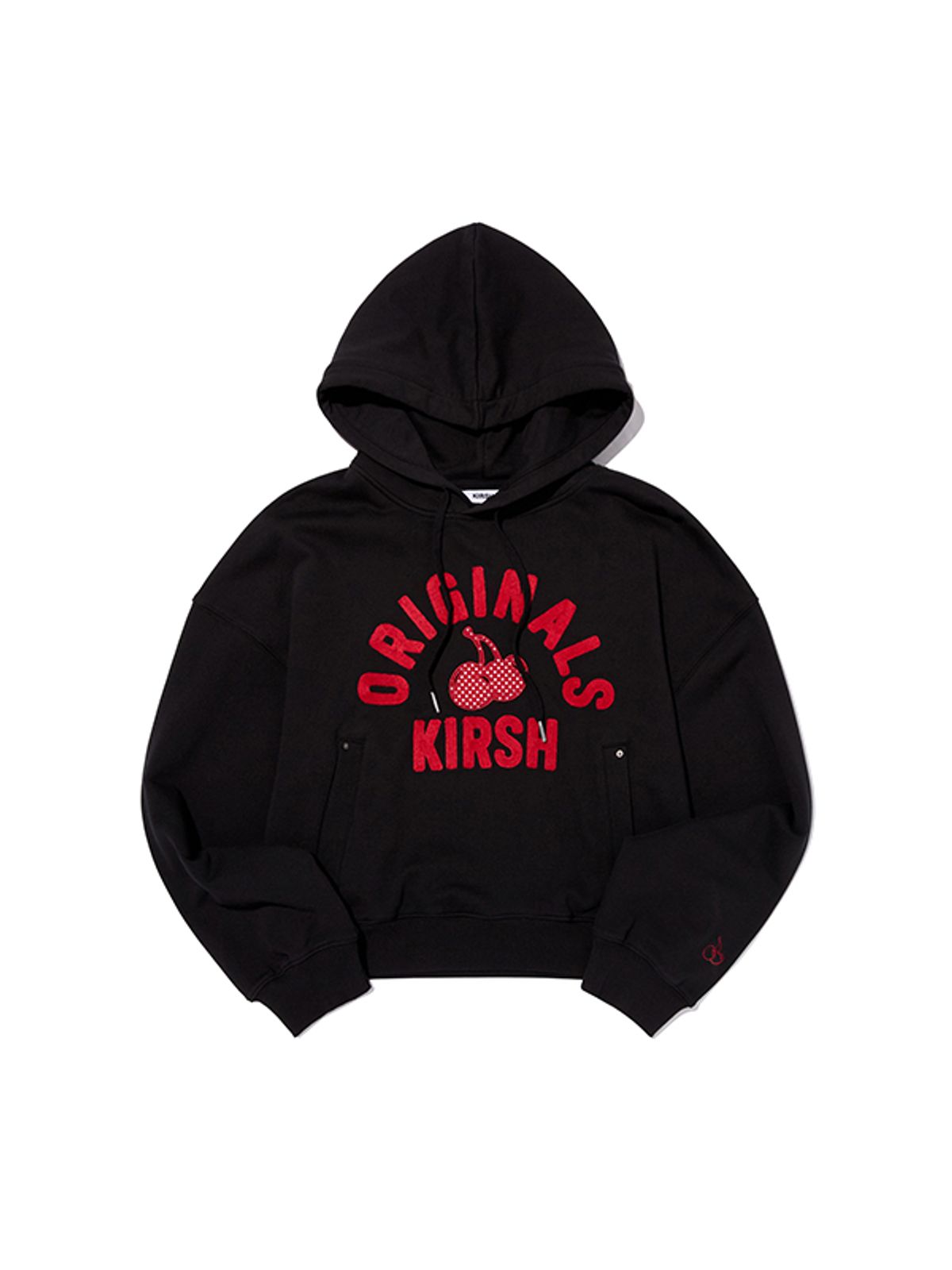 키르시(KIRSH) 아치 체리 크롭 후디 [블랙]
