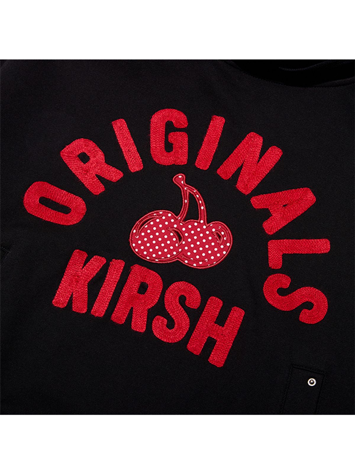키르시(KIRSH) 아치 체리 크롭 후디 [블랙]