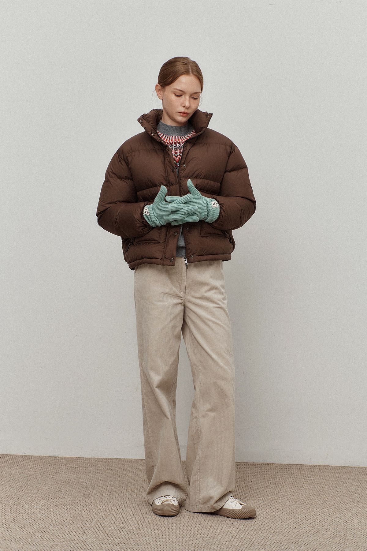 르몽생미셸(LE MONT ST MICHEL) LMSM wool knit gloves_Mint