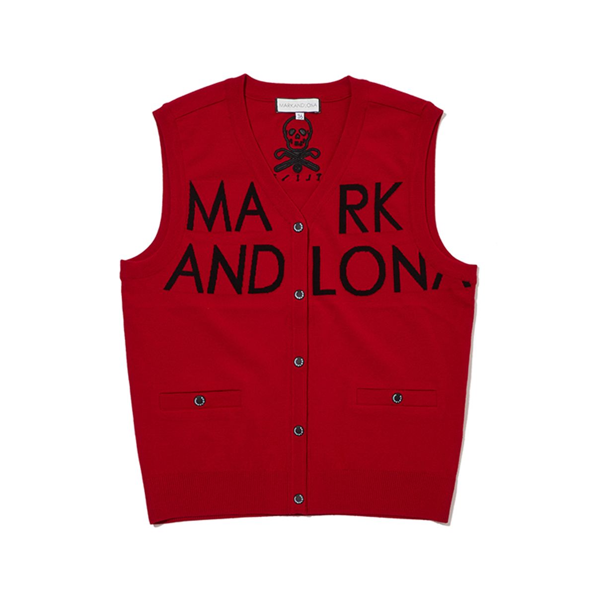 마크앤로나(MARK&LONA) W T-LINE KNIT PULLOPEN VEST LS1XV71F
