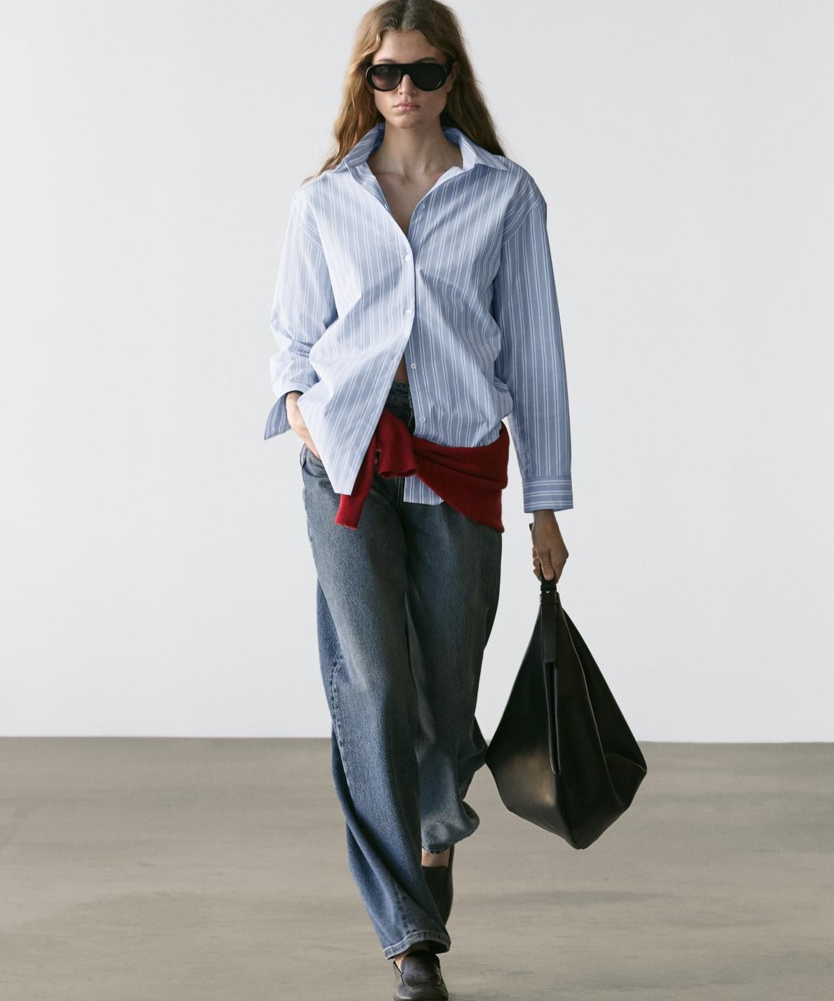 마시모두띠(MASSIMO DUTTI) 스트라이프 코튼 셔츠