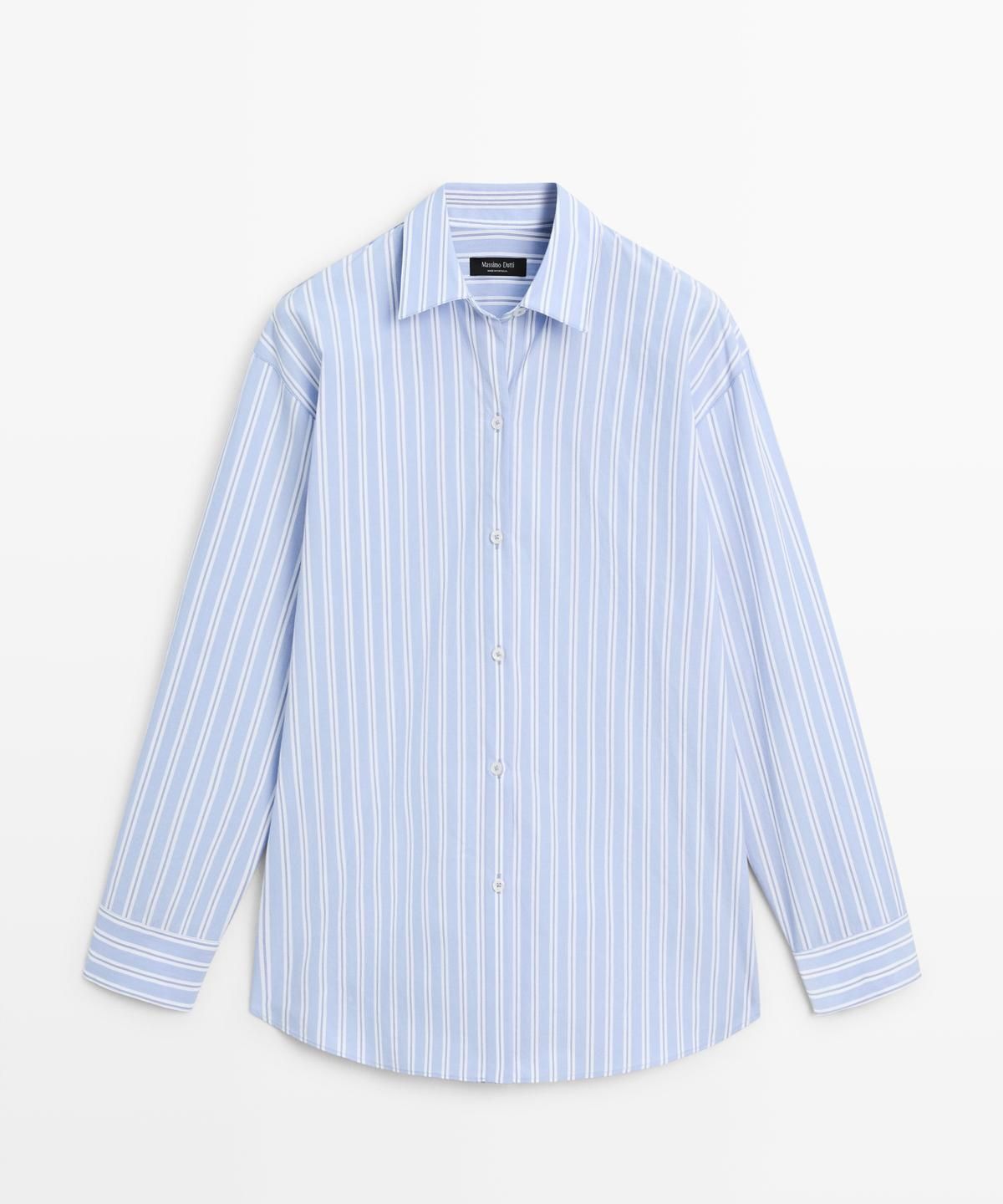 마시모두띠(MASSIMO DUTTI) 스트라이프 코튼 셔츠