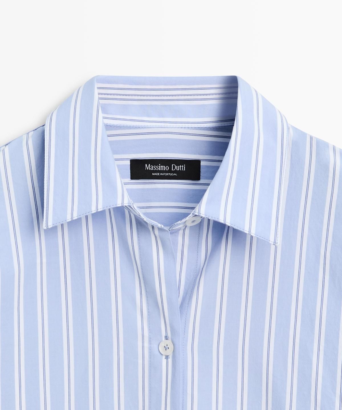 마시모두띠(MASSIMO DUTTI) 스트라이프 코튼 셔츠