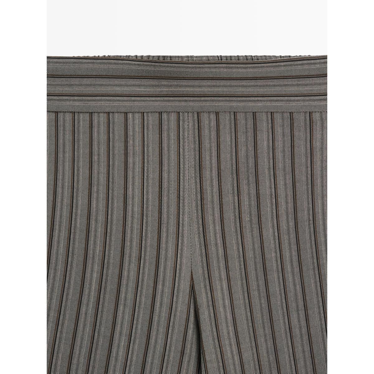 마시모두띠(MASSIMO DUTTI) 스트라이프 디테일 와이드 팬츠