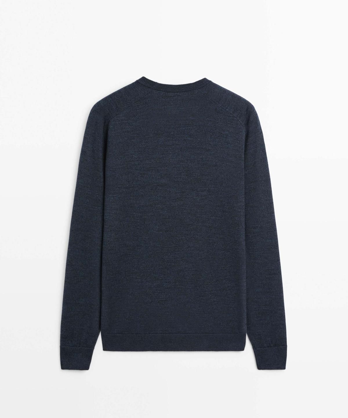 마시모두띠(MASSIMO DUTTI) 100% 메리노 울 라운드넥 니트 스웨터
