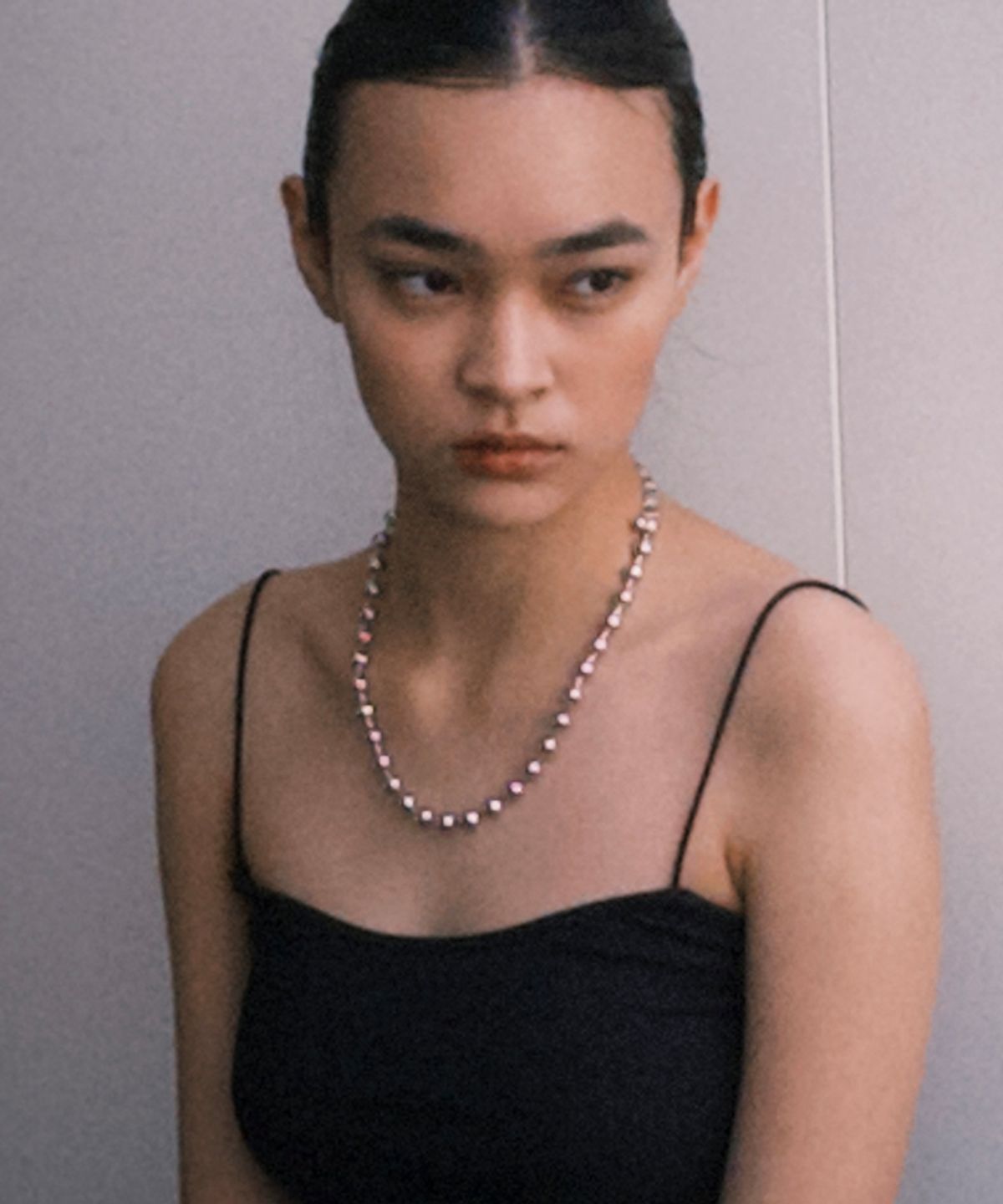 데뷔옹(DEBBYOUNG) BALL BEADS CHAIN NECKLACE [SILVER]