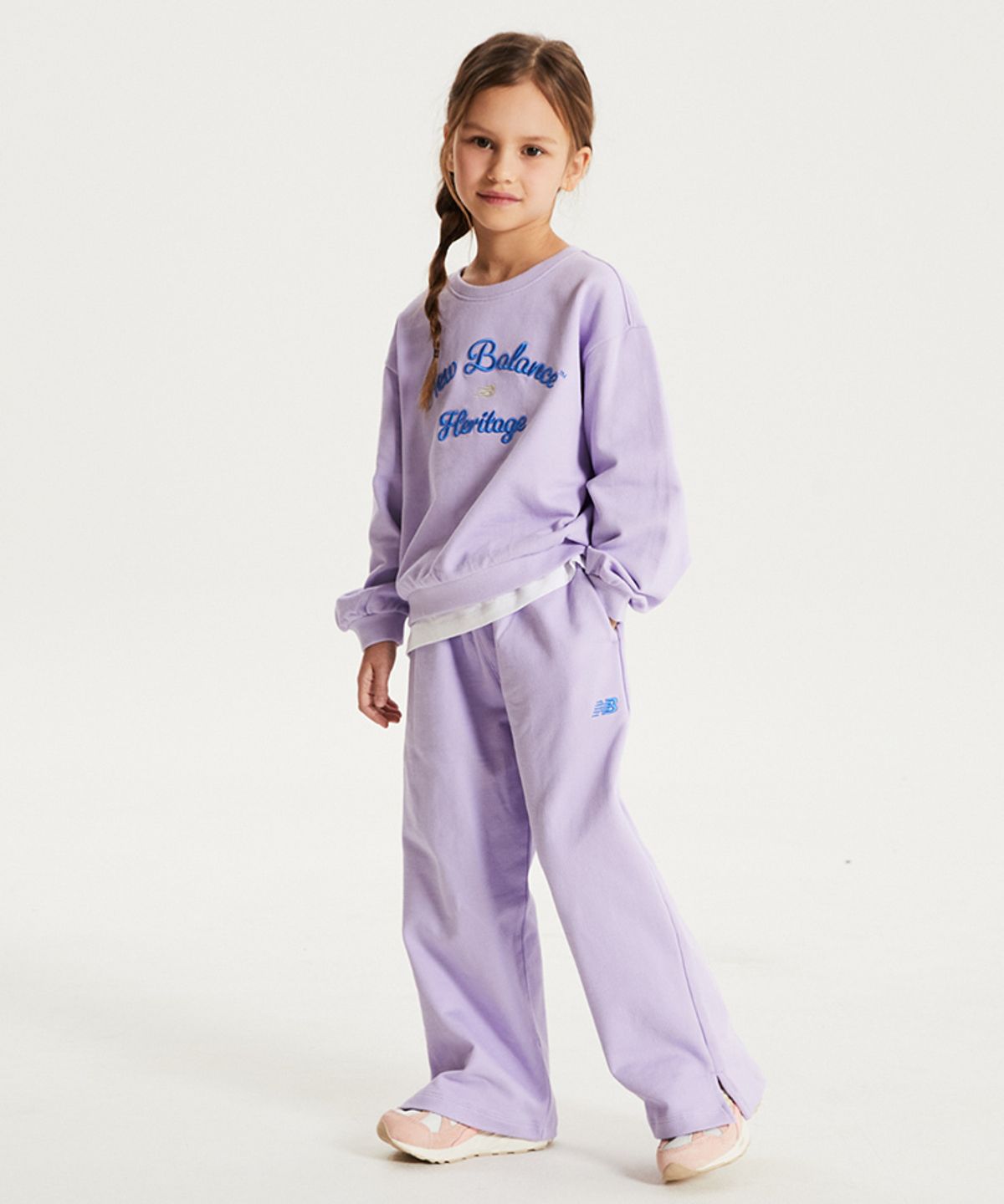 뉴발란스 키즈(NEWBALANCEKIDS) NBgC_소재변형 스트레이트 아동 팬츠 셋업 NK9YG1882G88
