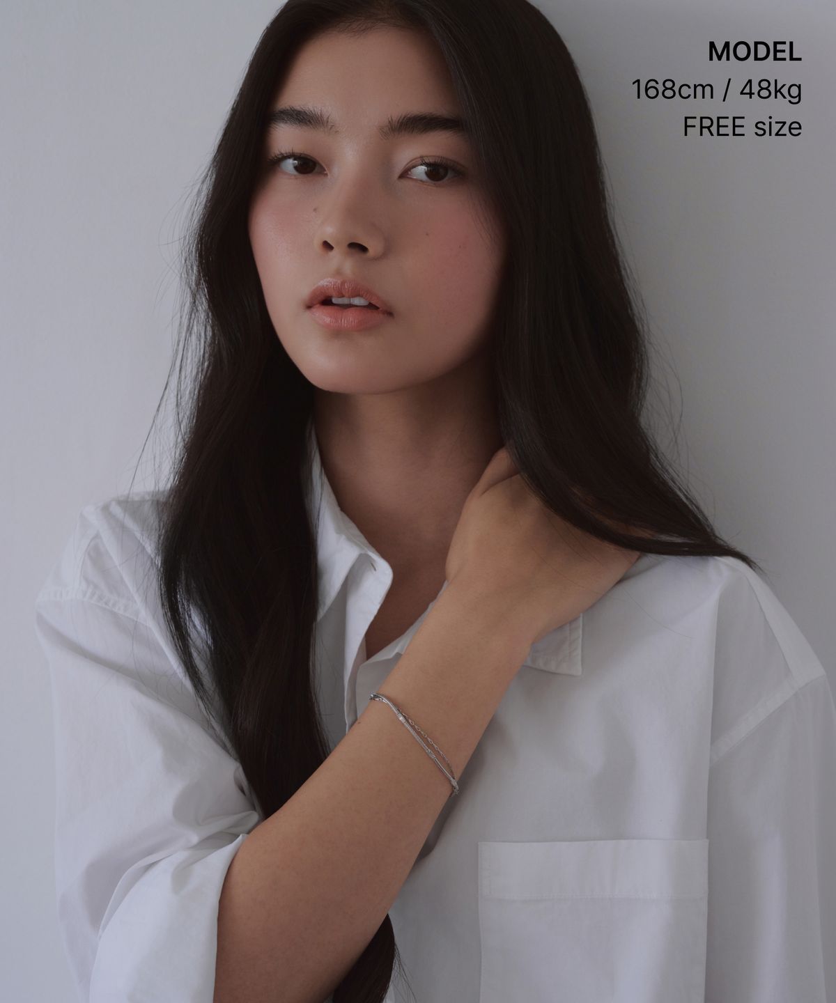 무신사 스탠다드 우먼(MUSINSA STANDARD WOMAN) 우먼즈 스네이크 체인 레이어드 브레이슬릿 [실버]