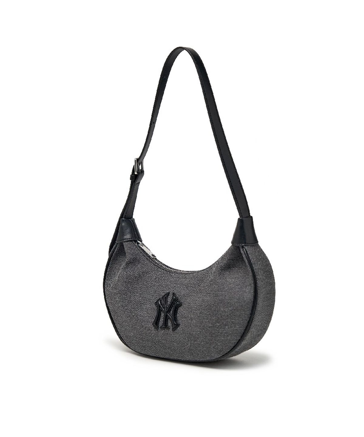 엠엘비(MLB) 베이직 캔버스 호보백 NY (Black)