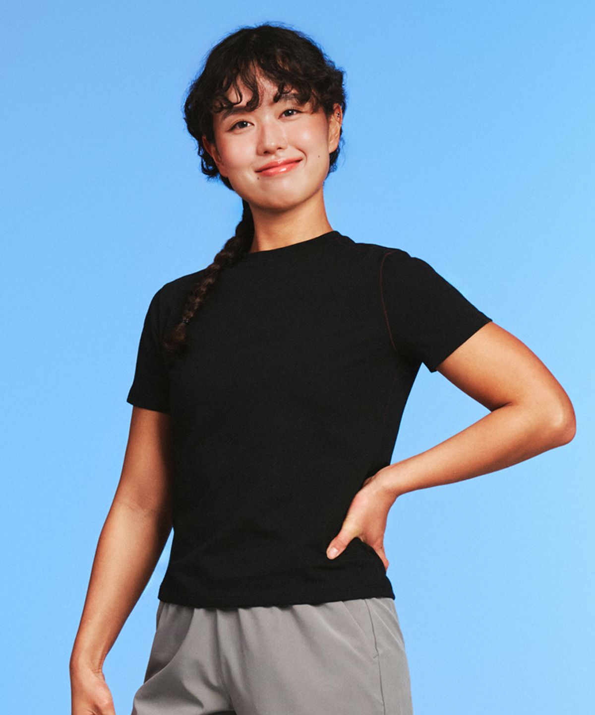 무신사 스탠다드 스포츠(MUSINSA STANDARD SPORTS) 코튼드라이 스티치 숏슬리브 우먼 (3color)