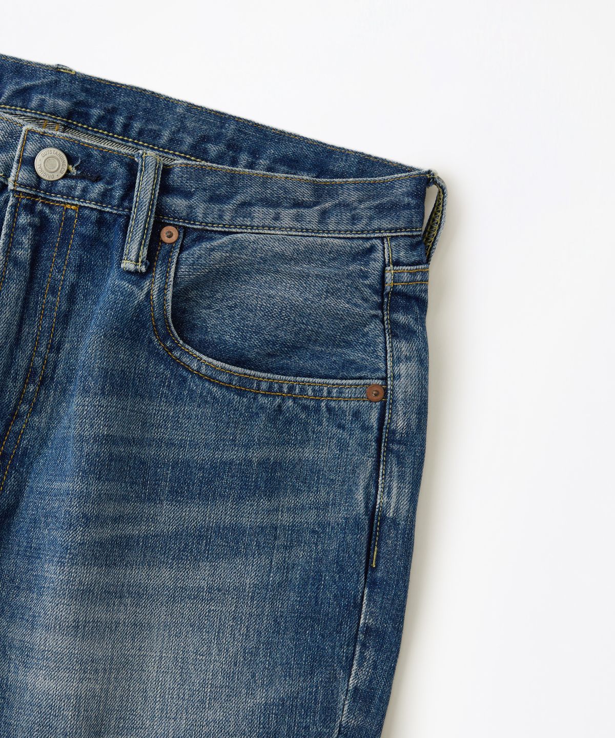 아웃스탠딩(OUTSTANDING) 70S SELVEDGE BOOTCUT PANTS_L.BLUE