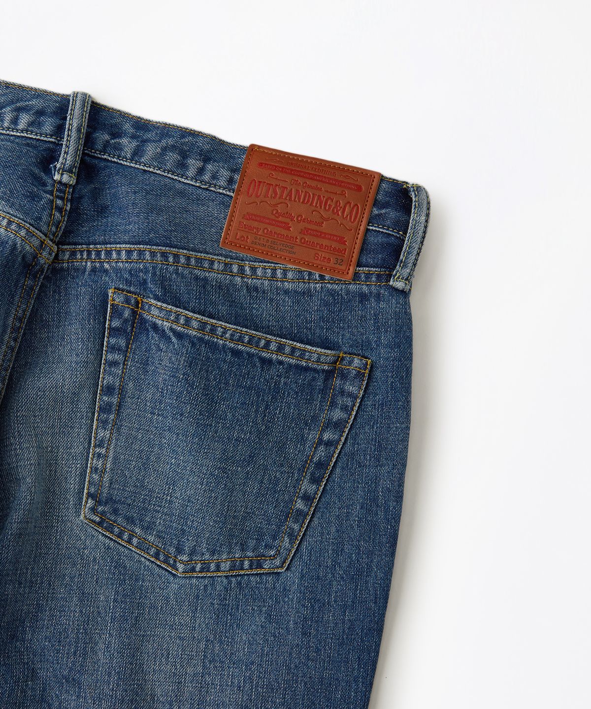 아웃스탠딩(OUTSTANDING) 70S SELVEDGE BOOTCUT PANTS_L.BLUE