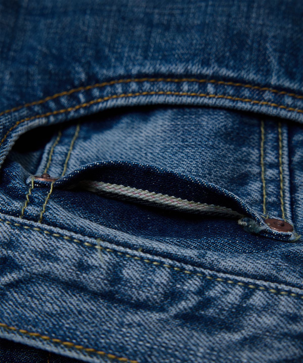 아웃스탠딩(OUTSTANDING) 70S SELVEDGE BOOTCUT PANTS_L.BLUE