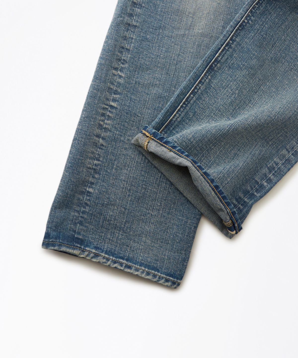 아웃스탠딩(OUTSTANDING) 50S RIDERS SELVEDGE ZIP PANTS_L.BLUE