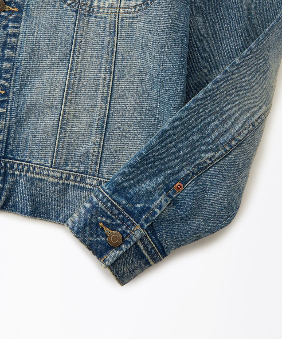 아웃스탠딩(OUTSTANDING) 50S WESTERN RIDER SELVEDGE JACKET_L.BLUE
