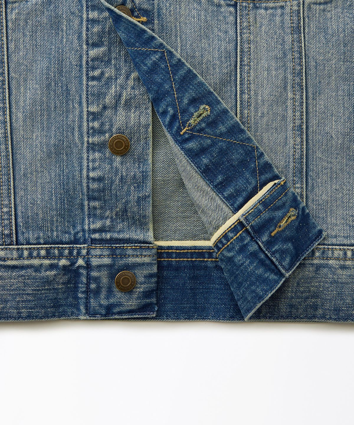 아웃스탠딩(OUTSTANDING) 50S WESTERN RIDER SELVEDGE JACKET_L.BLUE
