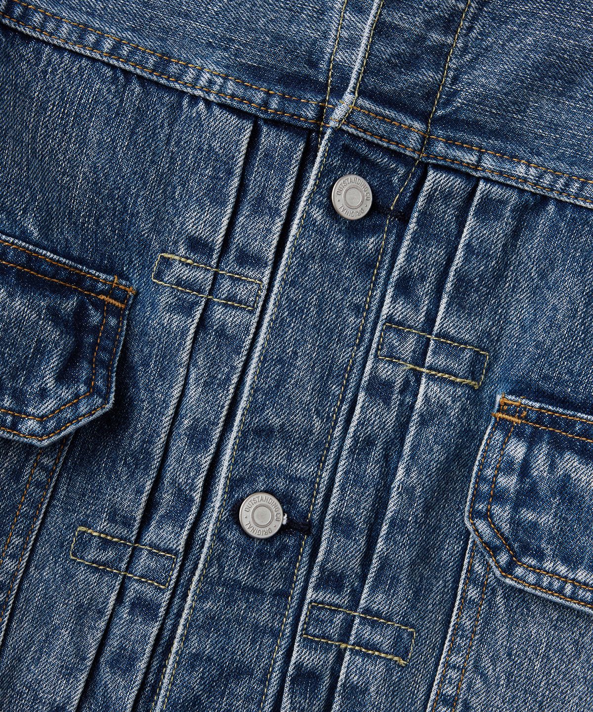 아웃스탠딩(OUTSTANDING) SELVEDGE DENIM 2ND JACKET_L.BLUE
